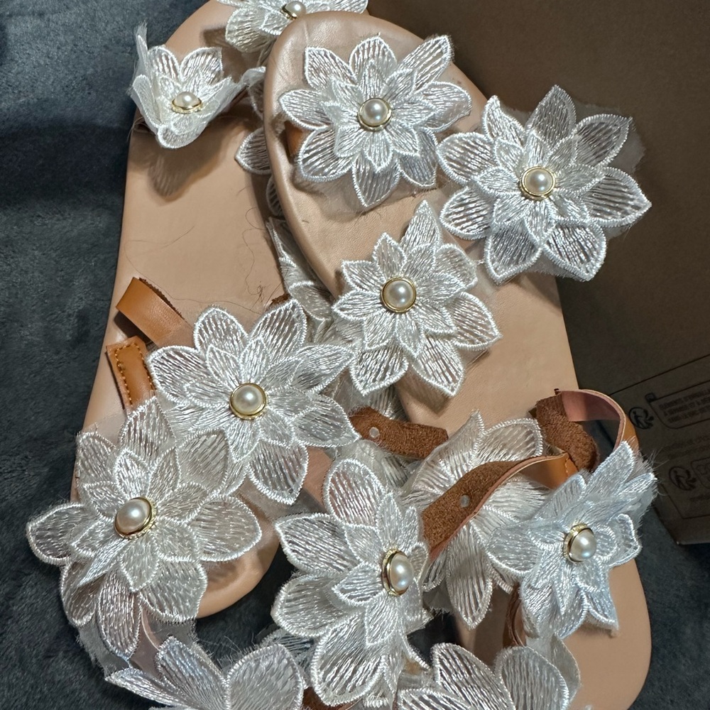 Elegant Floral Embellished Sandals